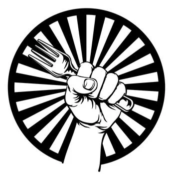 Hand Holding Fork Stock-Illustration
