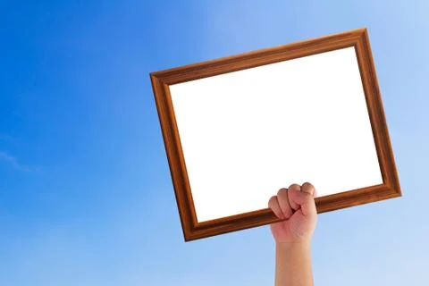 Hand Holding Frame Stock Photos