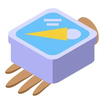 Hand holding frozen dessert container with ice cream drawing on top Stock Illustration