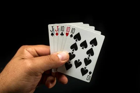 Hand holding a full Foto stock