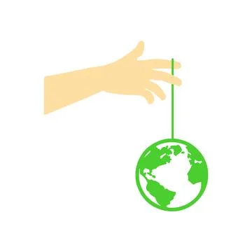 Hand holding globe Stock Illustration