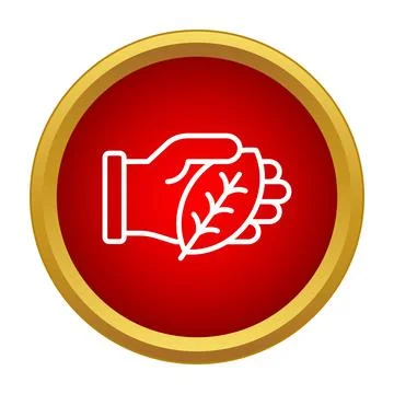 Hand holding green leaf showcasing sustainable protection concept Stock Illustration