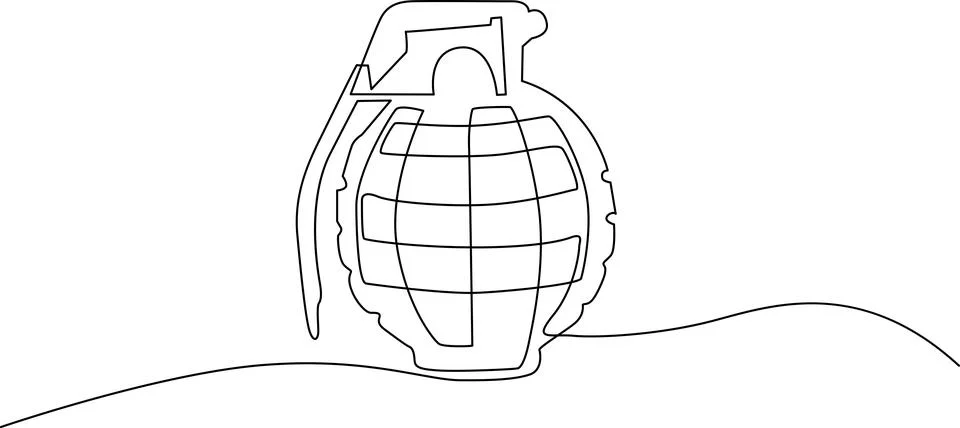 Hand holding a grenade illustration Vector Stock-Illustration