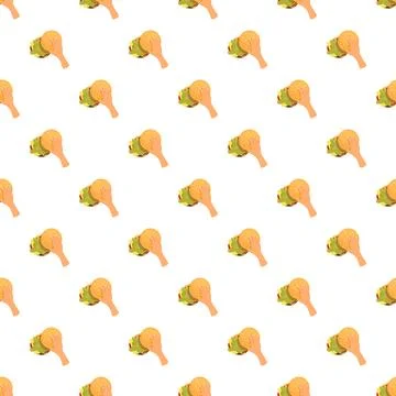 Hand holding hamburger repeating seamless pattern wallpaper Stock Illustration