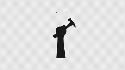 Hand holding a hammer Video stock 333109599