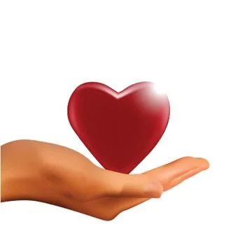 Hand holding heart Stock Illustration