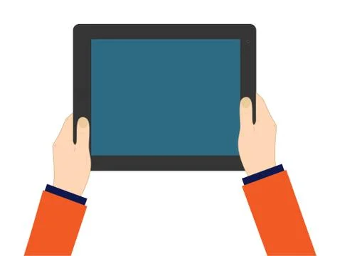 Hand holding hi-tech computer communication device Stock Illustration