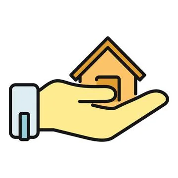 Hand holding house representing real estate ownership and protection Ilustración de archivo