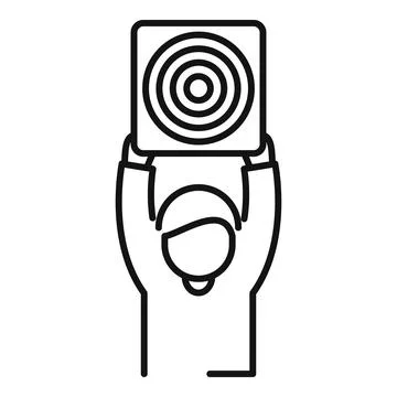 Hand holding hypnosis pattern icon 스톡 일러스트