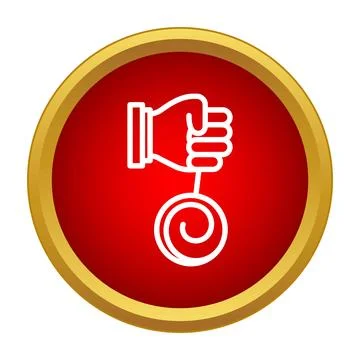 Hand holding hypnosis pendulum for mind control Stock Illustration