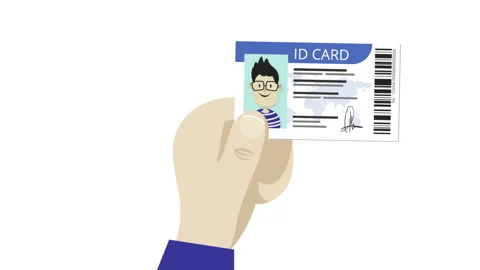 Hand Holding An Id Card Background Video stock 292567963