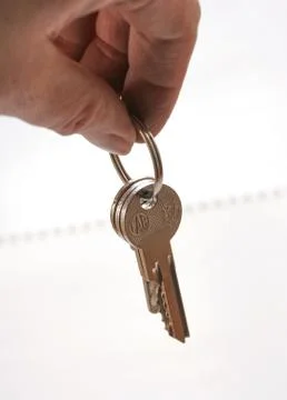 Hand holding keys Stock Photos