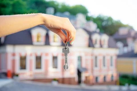 Hand holding keys Stock Photos