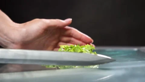 A hand holding a knife Stock Footage 133646740