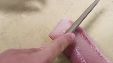 A hand holding a knife Stock Footage 155454252
