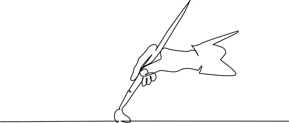 Hand holding knife Vector Stock Illustration