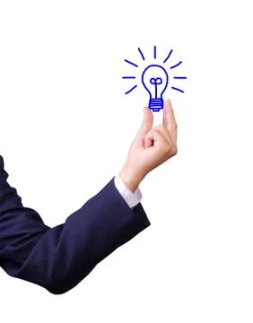 Hand holding light bulb Stock Photos