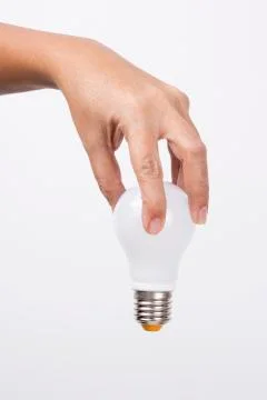 Hand Holding Light Bulb Stock Photos