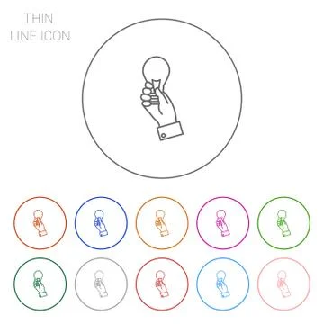 Hand holding lightbulb 스톡 일러스트