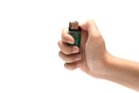 Hand holding lighter Stock Photos