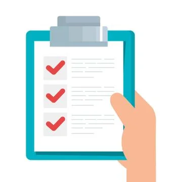 Hand holding list document vector design Stock Illustration