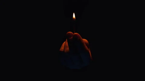 Hand Holding A Matchstick Stock Footage 143899455
