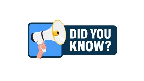 Hand Holding Megaphone with did you know sign, white and green screen Stock-Footage 315021157