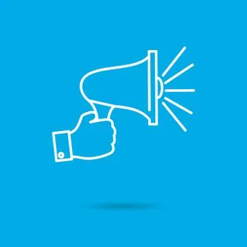 Hand holding megaphone Stock-Illustration