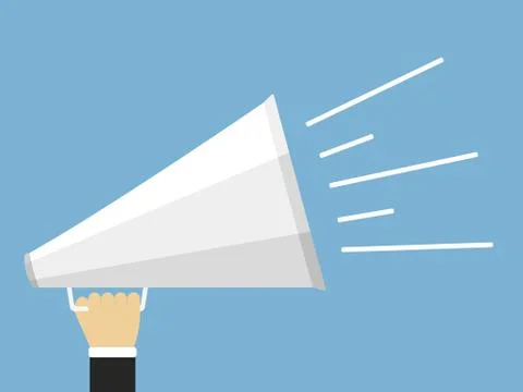 Hand Holding Megaphone Stock Illustration