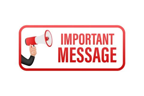 Hand Holding Megaphone with important message. Megaphone banner. Web design Illustrazione stock