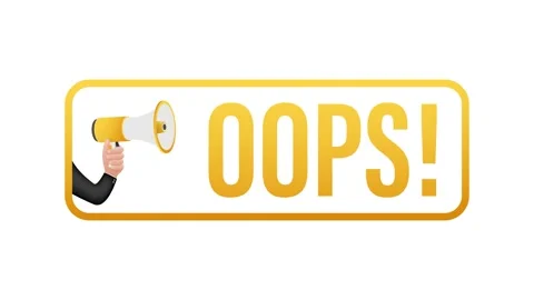 Hand Holding Megaphone with Oops. Megaphone banner. Web design. Motion graphics. Stock Footage 148445726