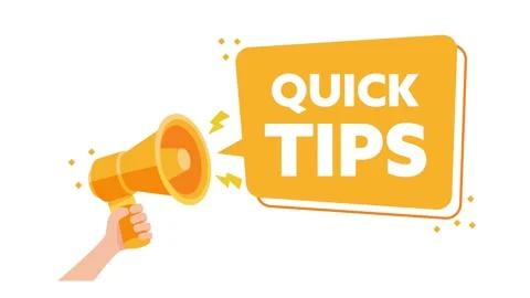 Hand Holding Megaphone with Quick Tips Announcement Stock Footage 309523069