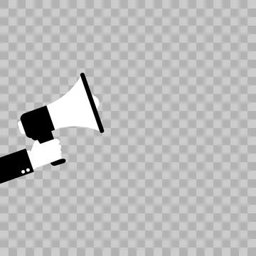 Hand holding megaphone - stock vector illustration Stock Illustration