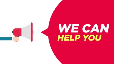 Hand Holding Megaphone with we can help you Stock Footage 180774696