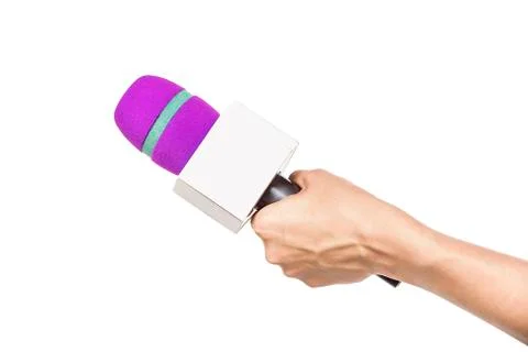 Hand Holding Microphone Stock Photos