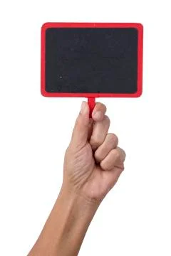 Hand Holding Mini Blackboard Stock Photos