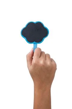 Hand Holding Mini Blackboard Stock Photos
