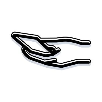 Hand holding mobile device creating connectivity icon Stockillustratie