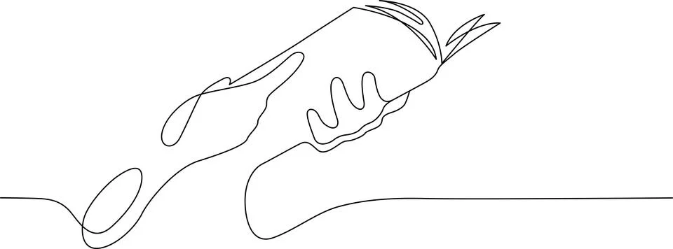 Hand holding an open book Vector Illustrazione stock