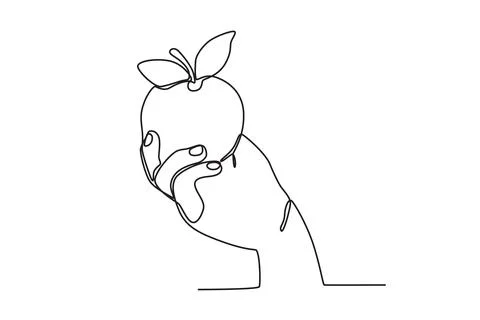 A hand holding an orange Stock Illustration
