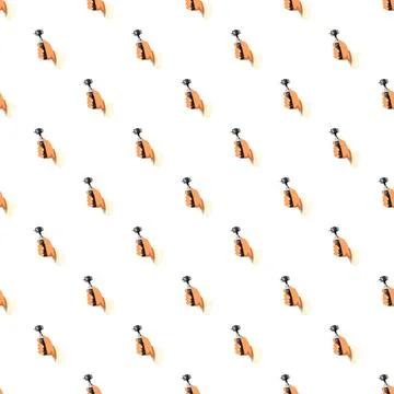 Hand holding otoscope repeating pattern for medical background Stock Illustration