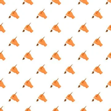 Hand holding paintbrush pattern creating art background Stock Illustration