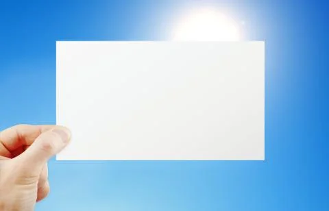 Hand holding paper Stock Photos