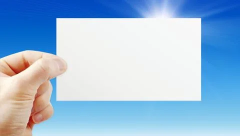 Hand holding paper Stock Photos