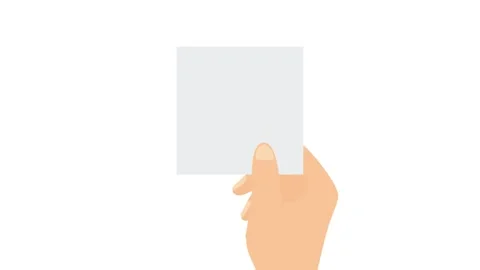 Hand holding paper sticky note flat animation with smooth motion. Vídeos de archivo 318618178