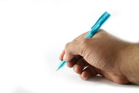 Hand holding pen Stock Photos