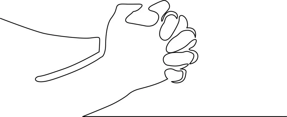 Hand holding a pen Vector Illustrazione stock
