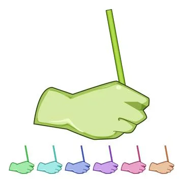 Hand holding pencil creating something new artwork Stock Illustration