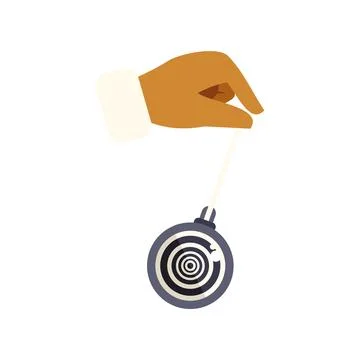 Hand holding a pendulum for hypnosis therapy Stock Illustration