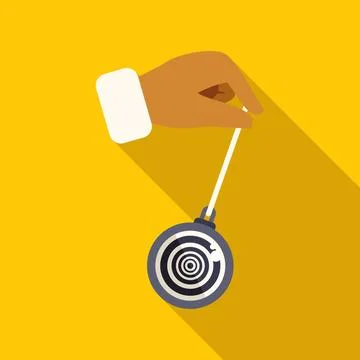 Hand holding pendulum inducing hypnosis or trance Stock Illustration